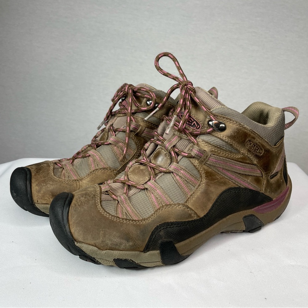 Keen Voyageur Mid Hiking Boot Women's 9 Brown Leather Waterproof 5297-SHGN